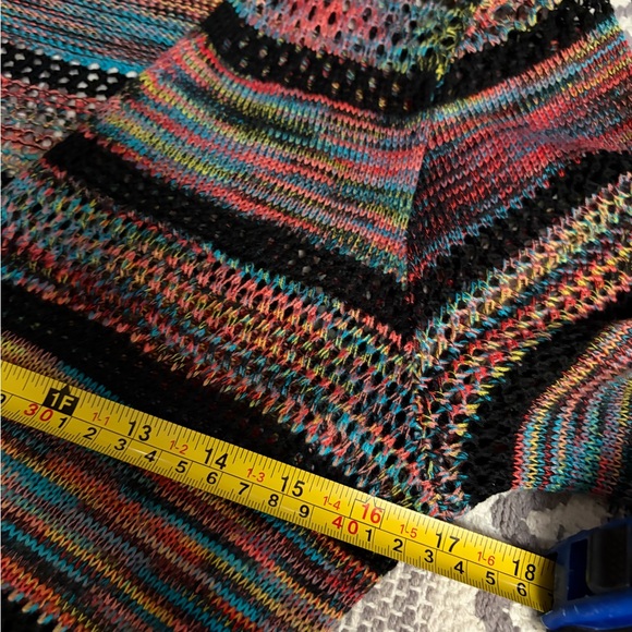 John Paul Richard Multicolor Open Front Knit Cardigan Sweater Size L - Picture 6 of 9